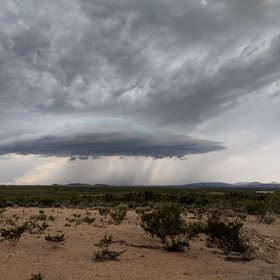 Monsoon storm over the Arizona desert.