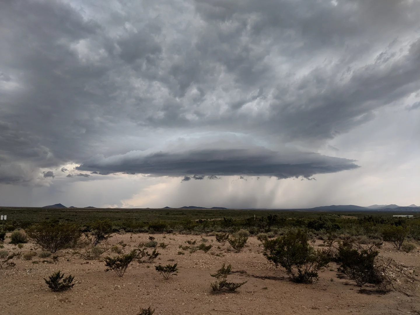 Monsoon storm over the Arizona desert.