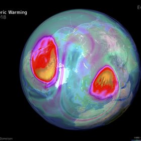 The sudden stratospheric warming on February 12, 2018