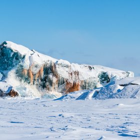 Bleeding Iceberg on the Eastcoast of Svalbard