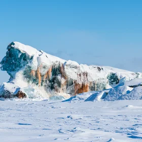 Bleeding Iceberg on the Eastcoast of Svalbard