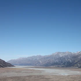 Clear sky over Tasman Valley
