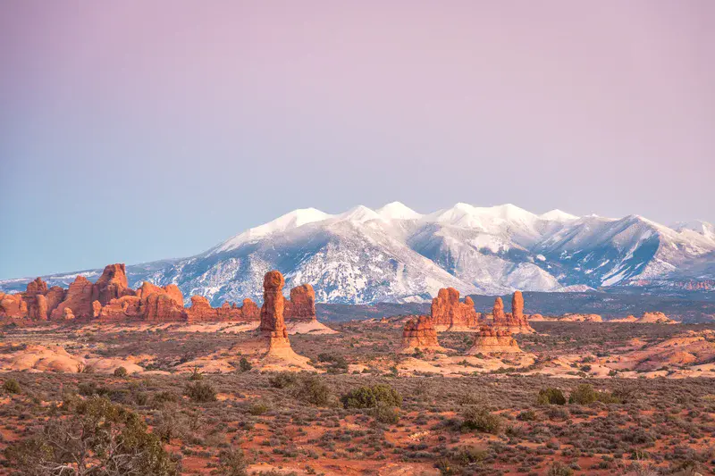 Contrasting Colors: Pinnacles & Mountains