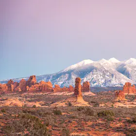 Contrasting Colors: Pinnacles & Mountains