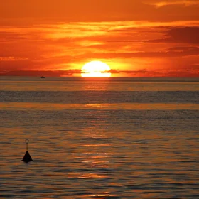 The circle of life - sunset in the Adriatic Sea
