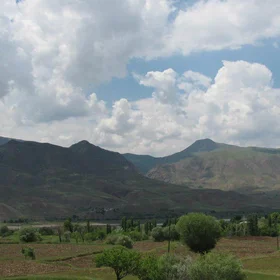 The combination of mountain and cloud in Shah Alborz Mountain Range - Alborz Mountains - Qazvin - Iran