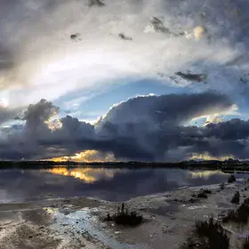 Storm at the 'Lagunas de La Mata-Torrevieja' Nature Park (Spain)