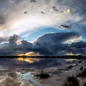 Storm at the 'Lagunas de La Mata-Torrevieja' Nature Park (Spain)