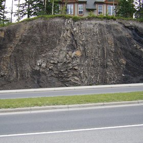 Fold & Thrusted Kootney Formation, Canmore, Alberta
