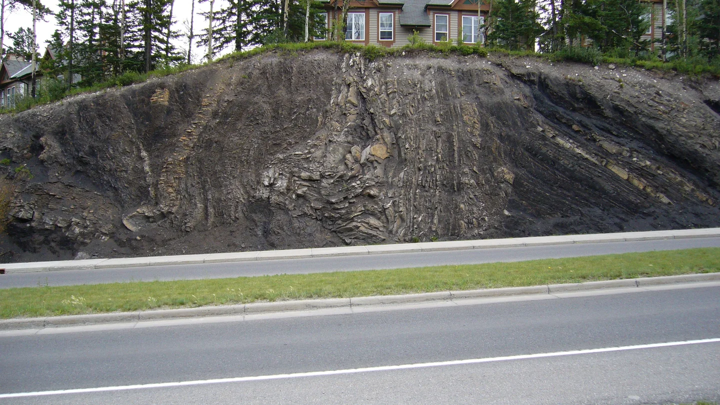Fold & Thrusted Kootney Formation, Canmore, Alberta