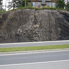 Fold & Thrusted Kootney Formation, Canmore, Alberta