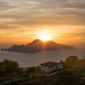 Sunset view of Capri