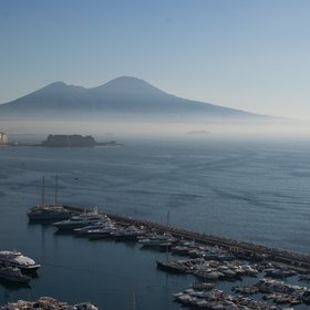 Vesuvius in morning mist
