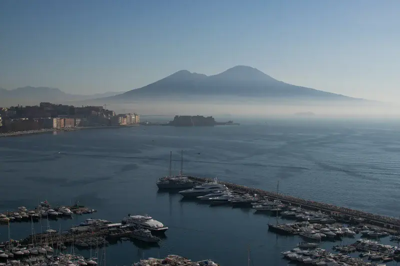 Vesuvius in morning mist