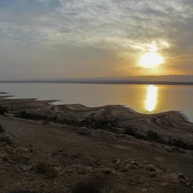 Sunset, Eastern Dead Sea shore, Ghor Al-Haditha