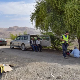 Feeling the heat during an ERT survey at Ghor Al-Haditha