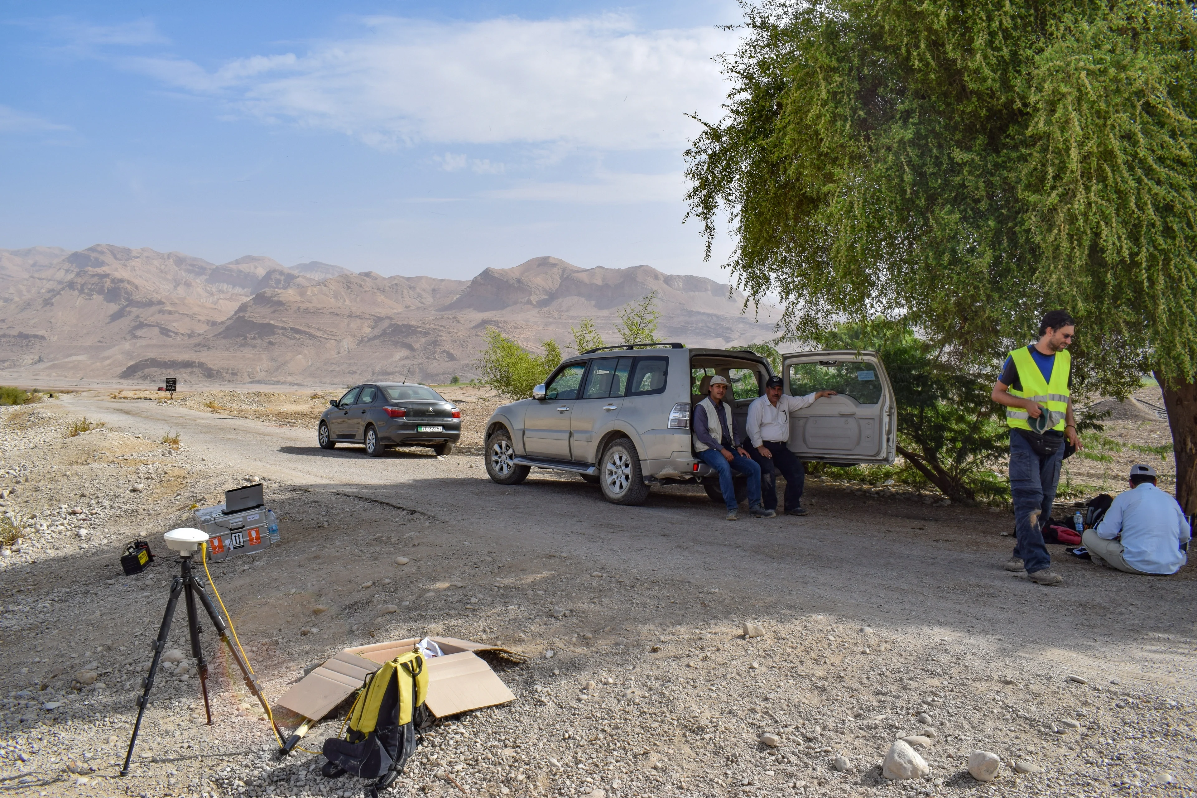Feeling the heat during an ERT survey at Ghor Al-Haditha