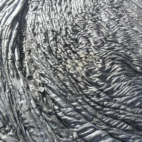 Ropy pāhoehoe lava at Kīlauea east rift zone, Hawai'i