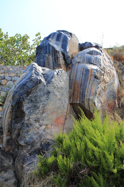Obsidian rocks, Lipari, Aeolian Islands