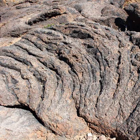 Weathered pāhoehoe lava, Pico del Teide, Tenerife