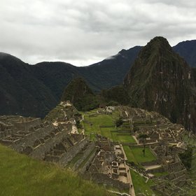Machu Picchu on a cloudy day
