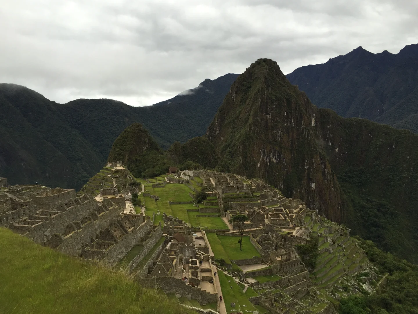 Machu Picchu on a cloudy day