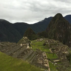 Machu Picchu on a cloudy day