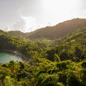 Secluded Caribbean beach