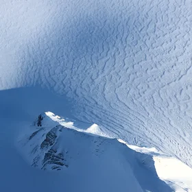 Textured glacier surface