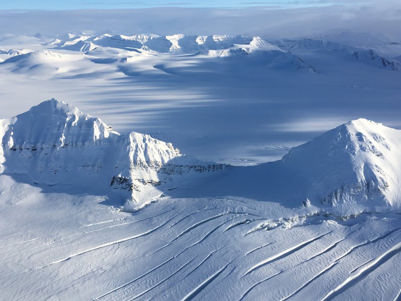 Wahlenbergbreen glacier crevassing I