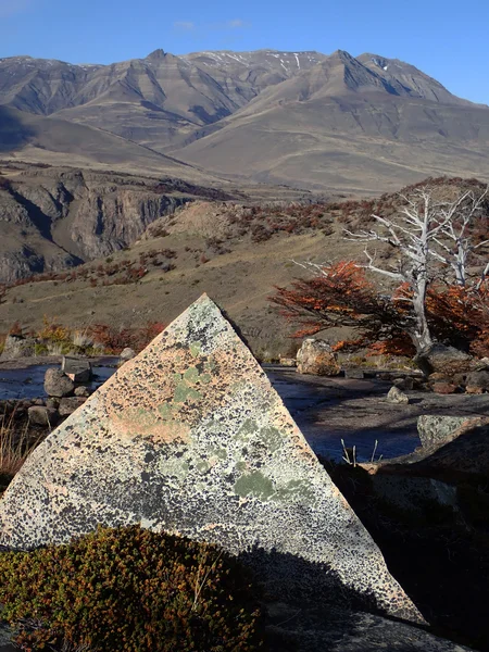 Rock pyramid shaped by weathering