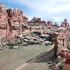 World-class graben stepover at Devils Lane, Canyonlands National Park, Utah USA