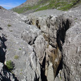 Melting Gspaltenhorn Glacier