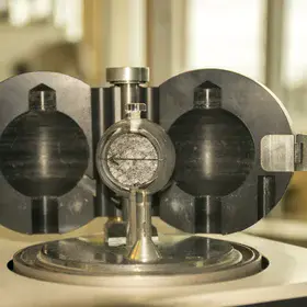 Paleomagnetic sample in the JR-6 spinner magnetometer