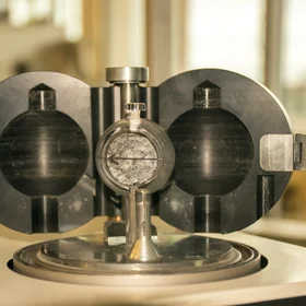 Paleomagnetic sample in the JR-6 spinner magnetometer