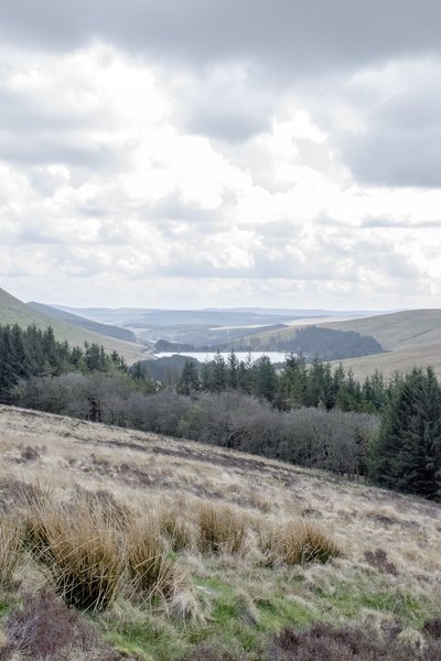A view over valleys in Brecon Beacons national park