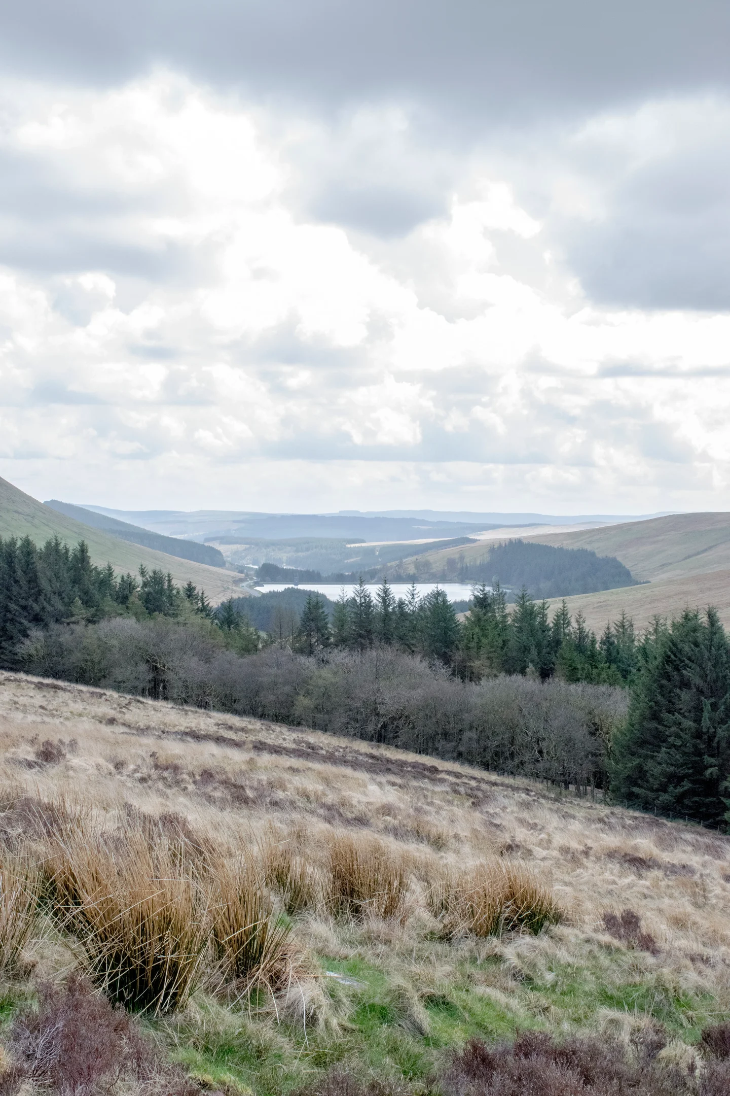 A view over valleys in Brecon Beacons national park