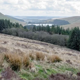 A view over valleys in Brecon Beacons national park