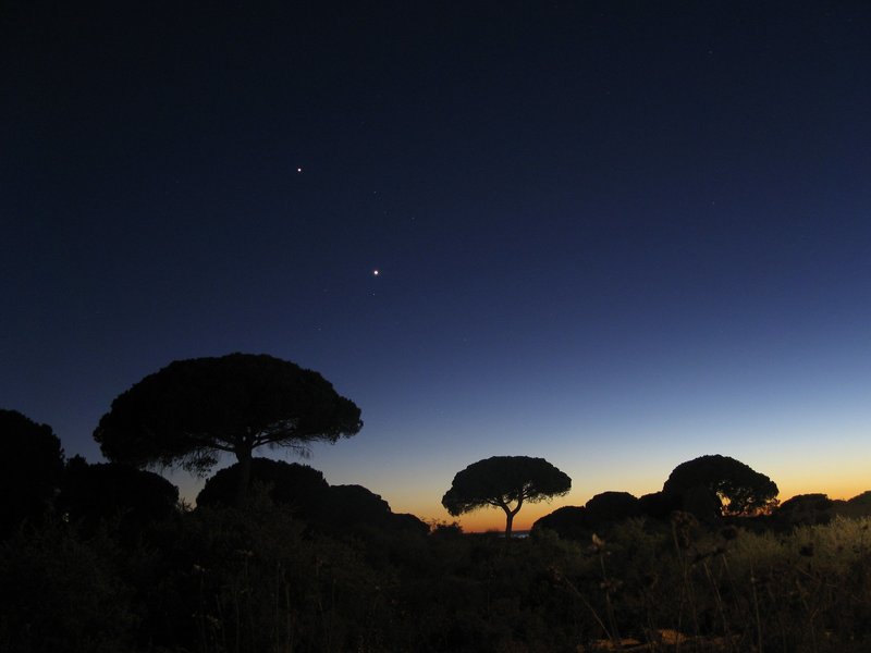 Jupiter and Venus in twilight