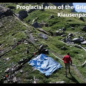 Artificial rainfall experiment in the Swiss Alps
