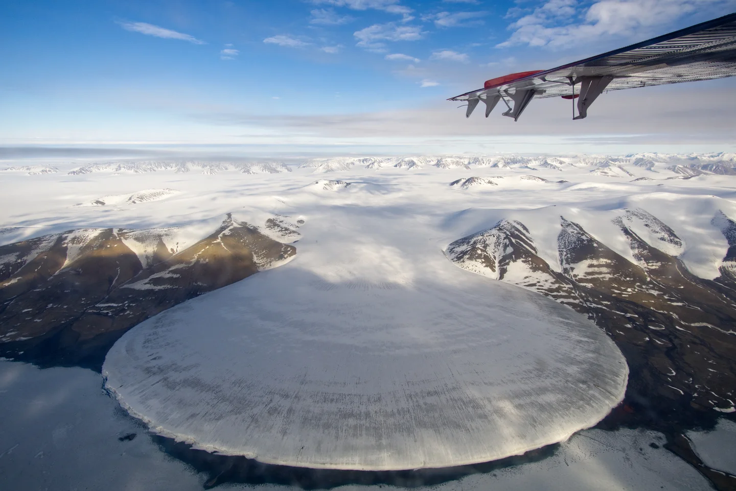 Elephant Foot Glacier in Greenland from a Twin Otter perspective