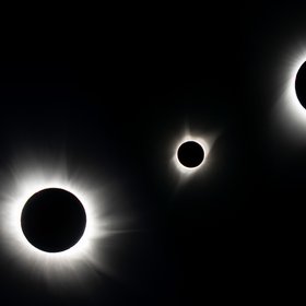 Total solar eclipses of 2015, 2017 and 2019