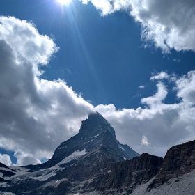 Matterhorn skyscraper playing hide and seek