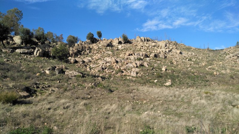 Granite ridges in El Berrocal mountains (Seville, Spain)