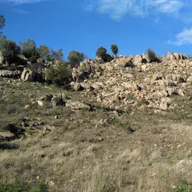 Granite ridges in El Berrocal mountains (Seville, Spain)