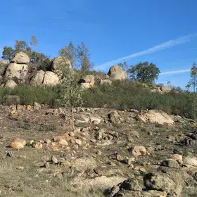Granite ridges at the summit of El Berrocal (Seville, Spain)