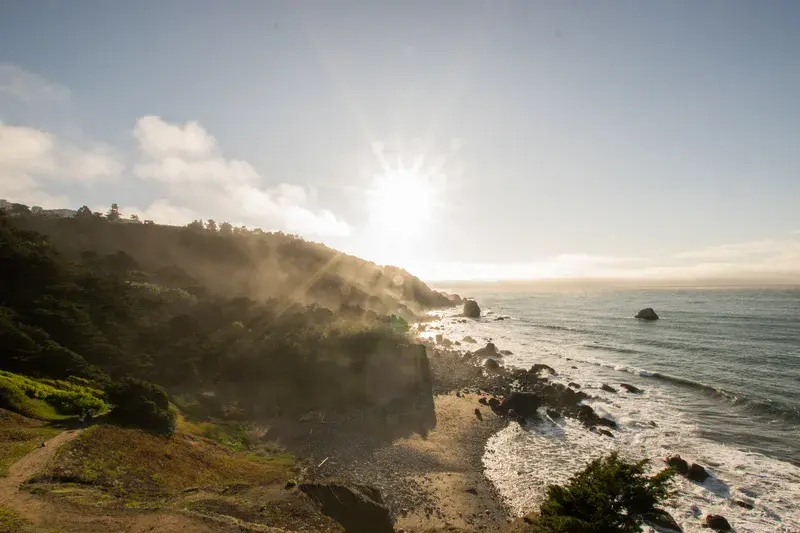 Golden hour along the Californian coast