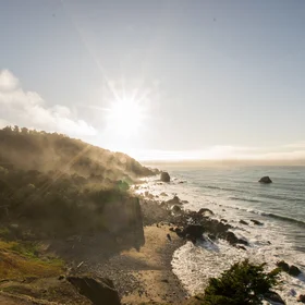 Golden hour along the Californian coast