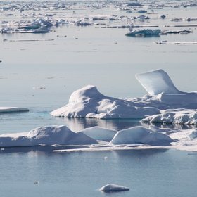 The dwindling Arctic sea ice, Fram Strait