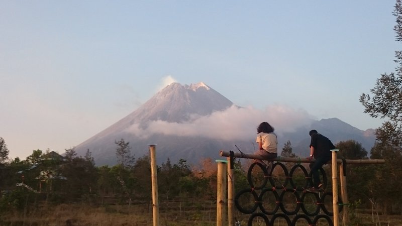 Mount Merapi from Distance